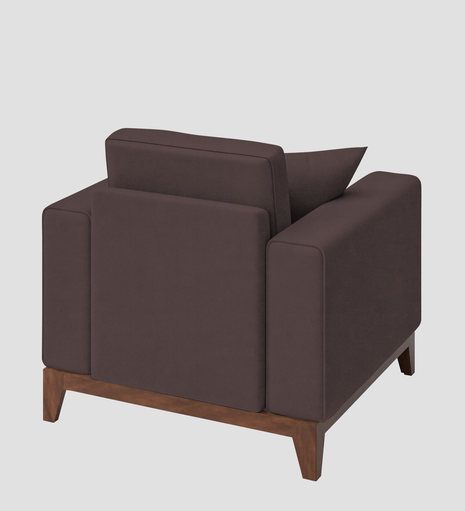 Luca Fabric 1 Seater Sofa In Night Brown Colour - Febonic Living