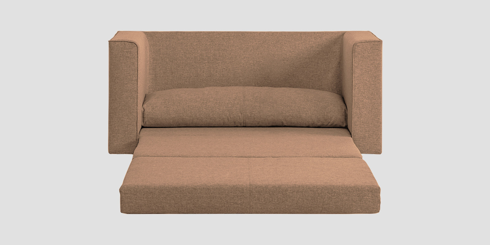 Kenia Fabric 3 Seater Foldable Sofa Cum Bed In Cosmic Beige Colour - Febonic Living