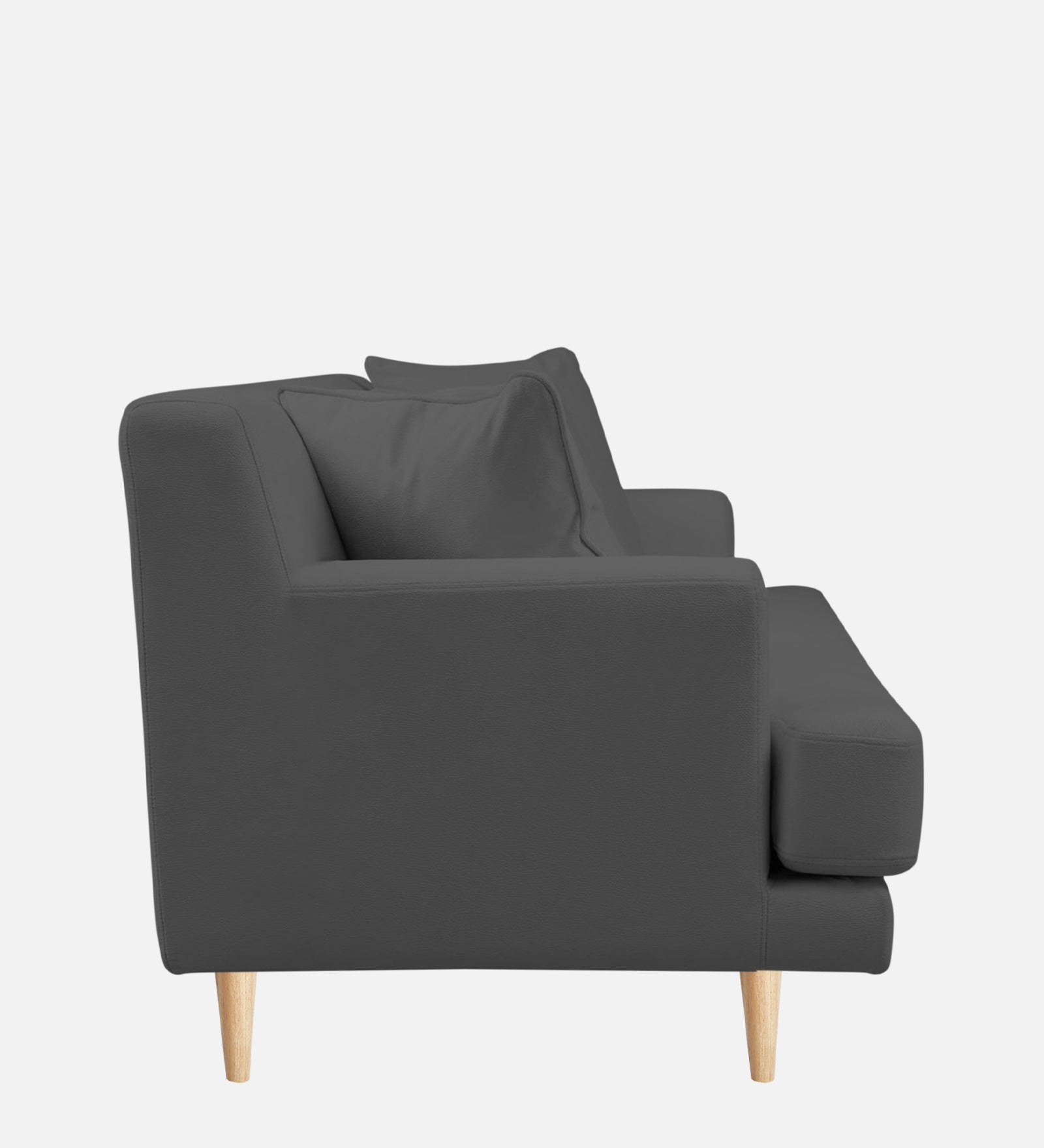 Woody Fabric 1 Seater Sofa in Pure Grey Colour
