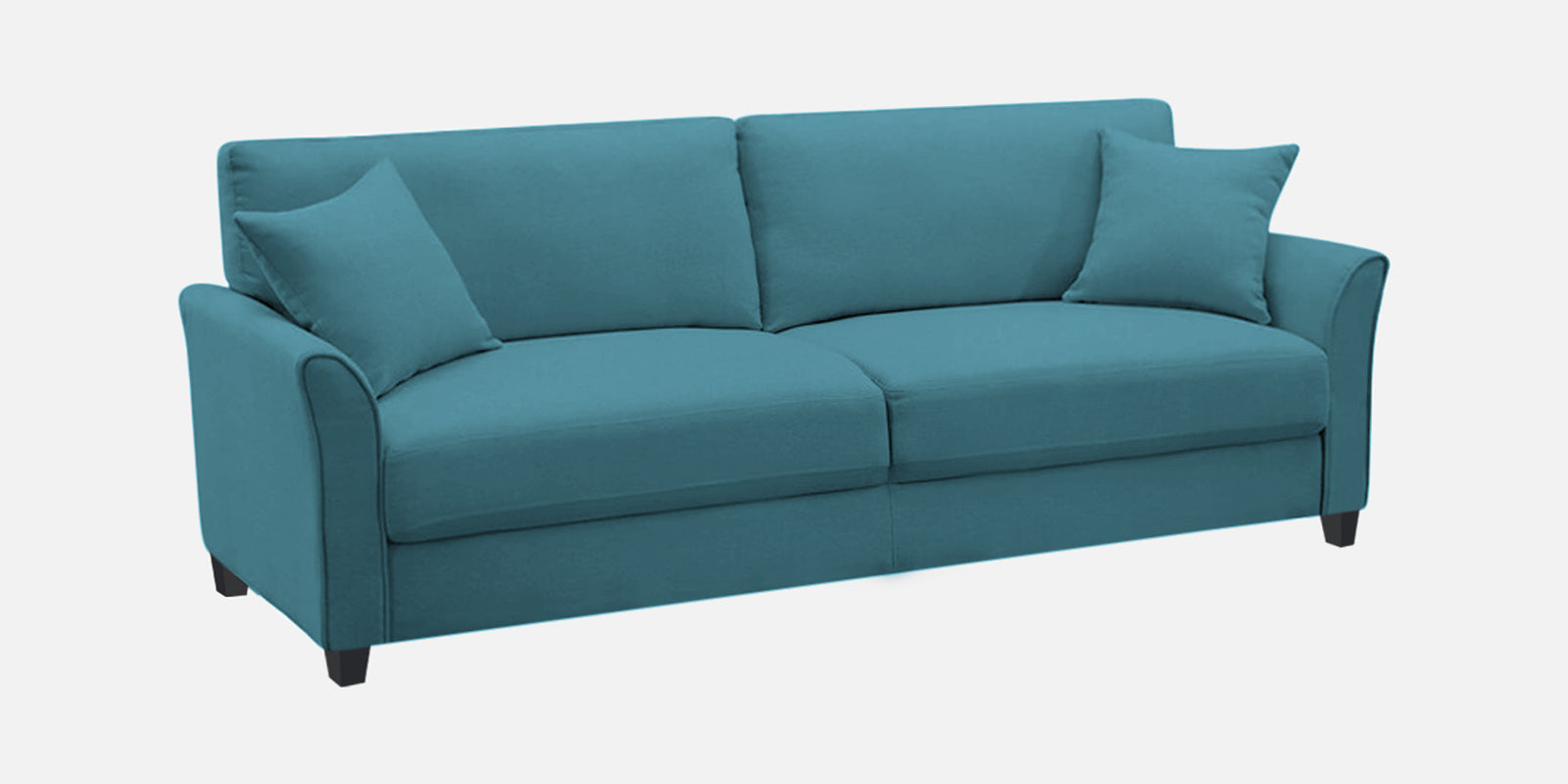 Daroo Velvet 3 Seater Sofa In Aqua Blue Colour - Febonic Living