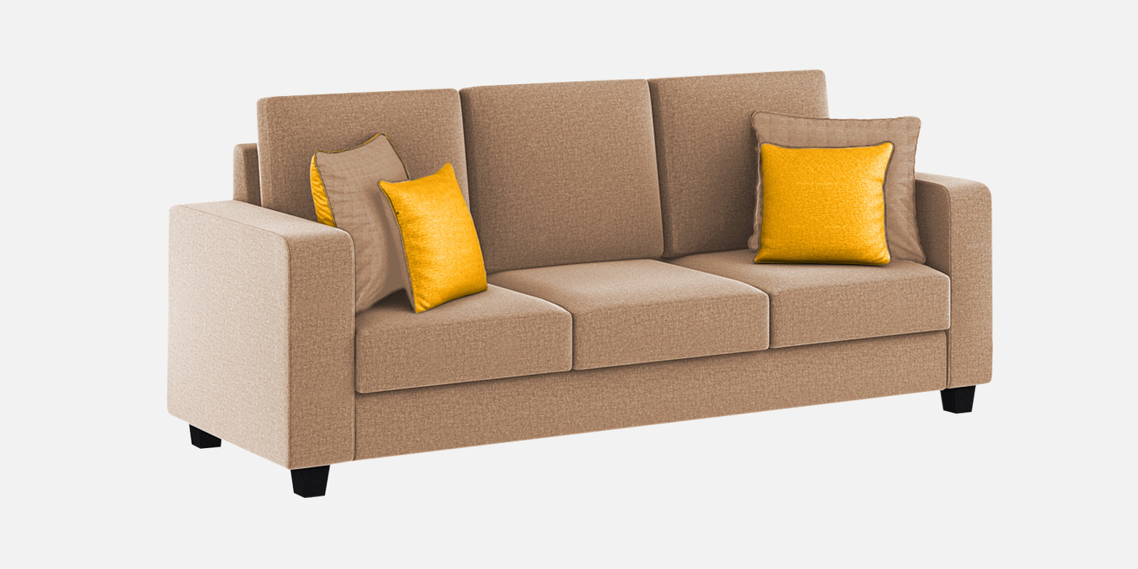 Nabi Fabric 3 Seater Sofa In Cosmic Beige Colour - Febonic Living