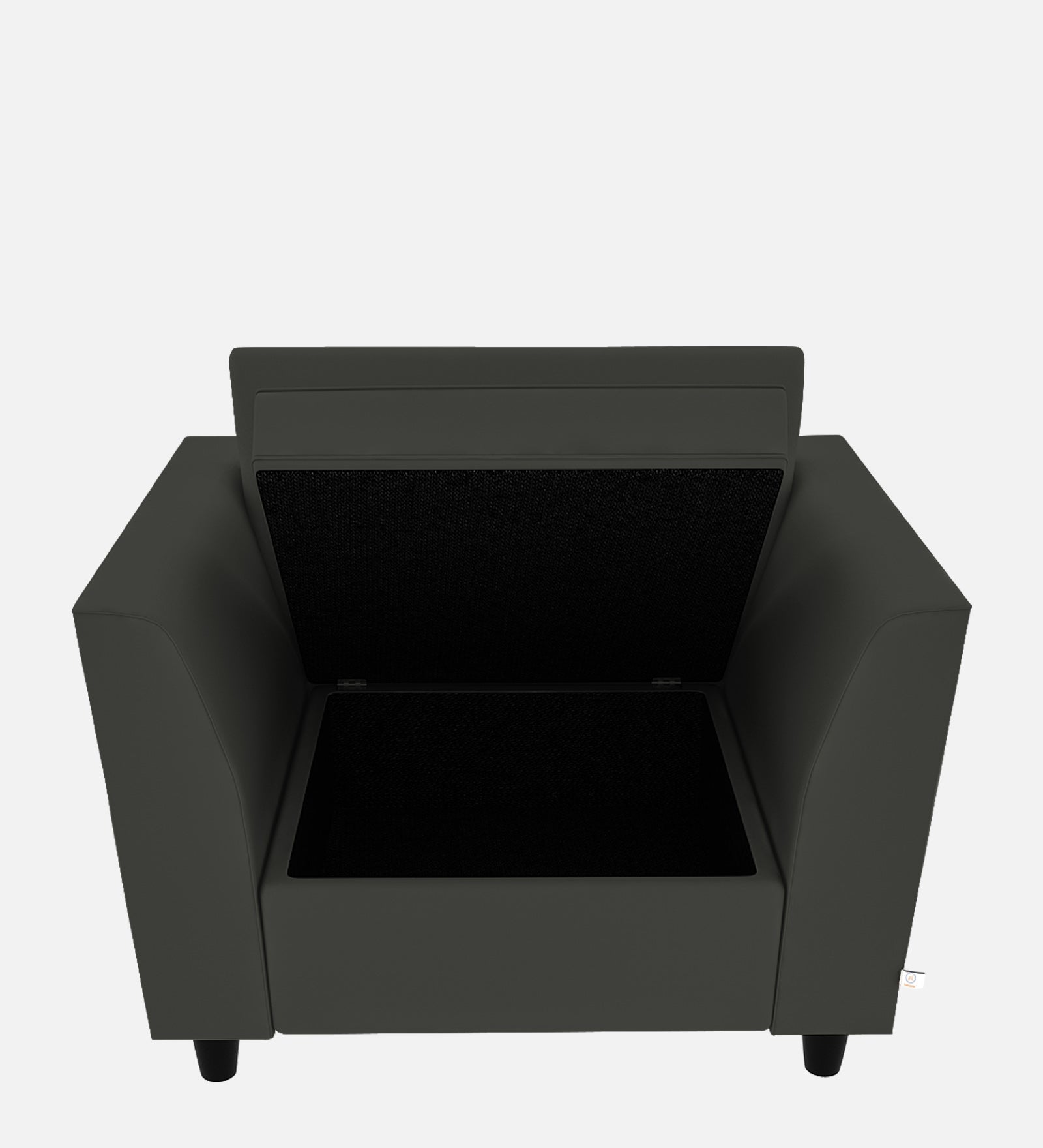 Bristo Velvet 1 Seater Sofa in Hory Grey Colour With Storage