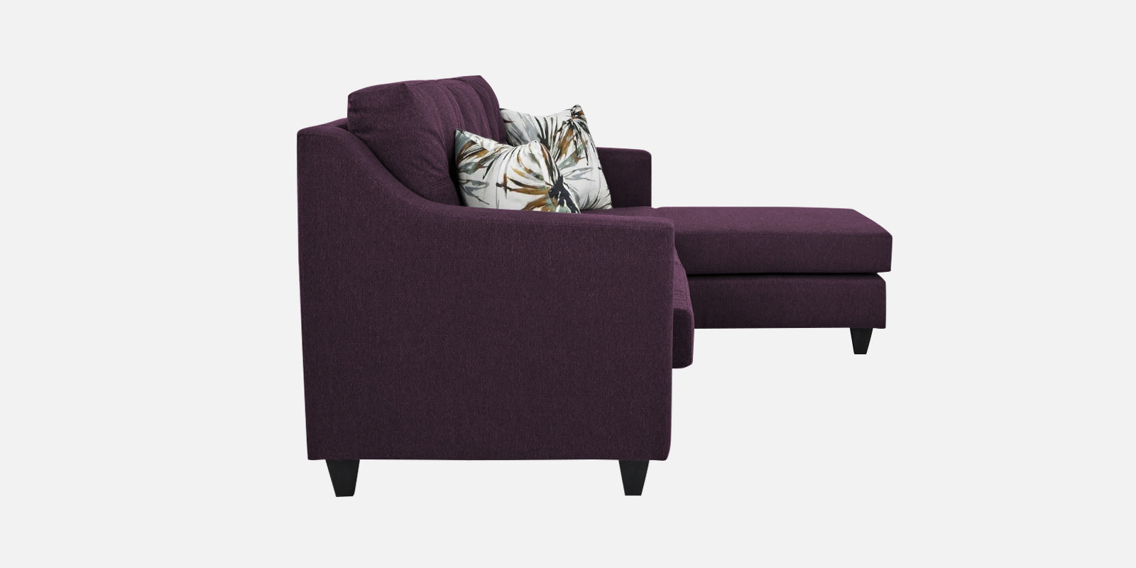 Welly Fabric LHS Sectional Sofa (3+Lounger) In Greek Purple Colour - Febonic Living