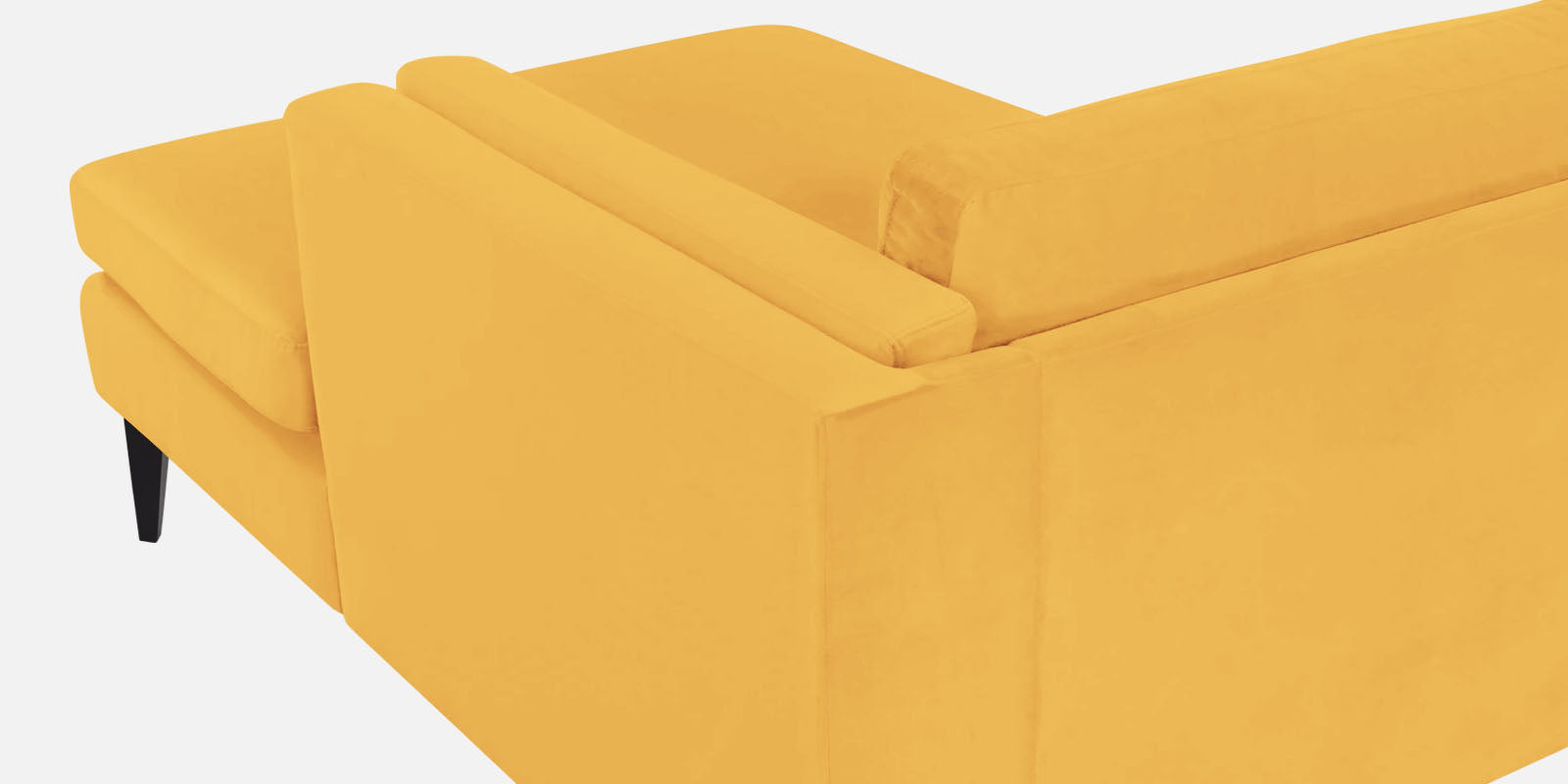 Jasper Velvet Rhs Sectional Sofa 3 Lounger In Turmeric Yellow Colour - Febonic Living