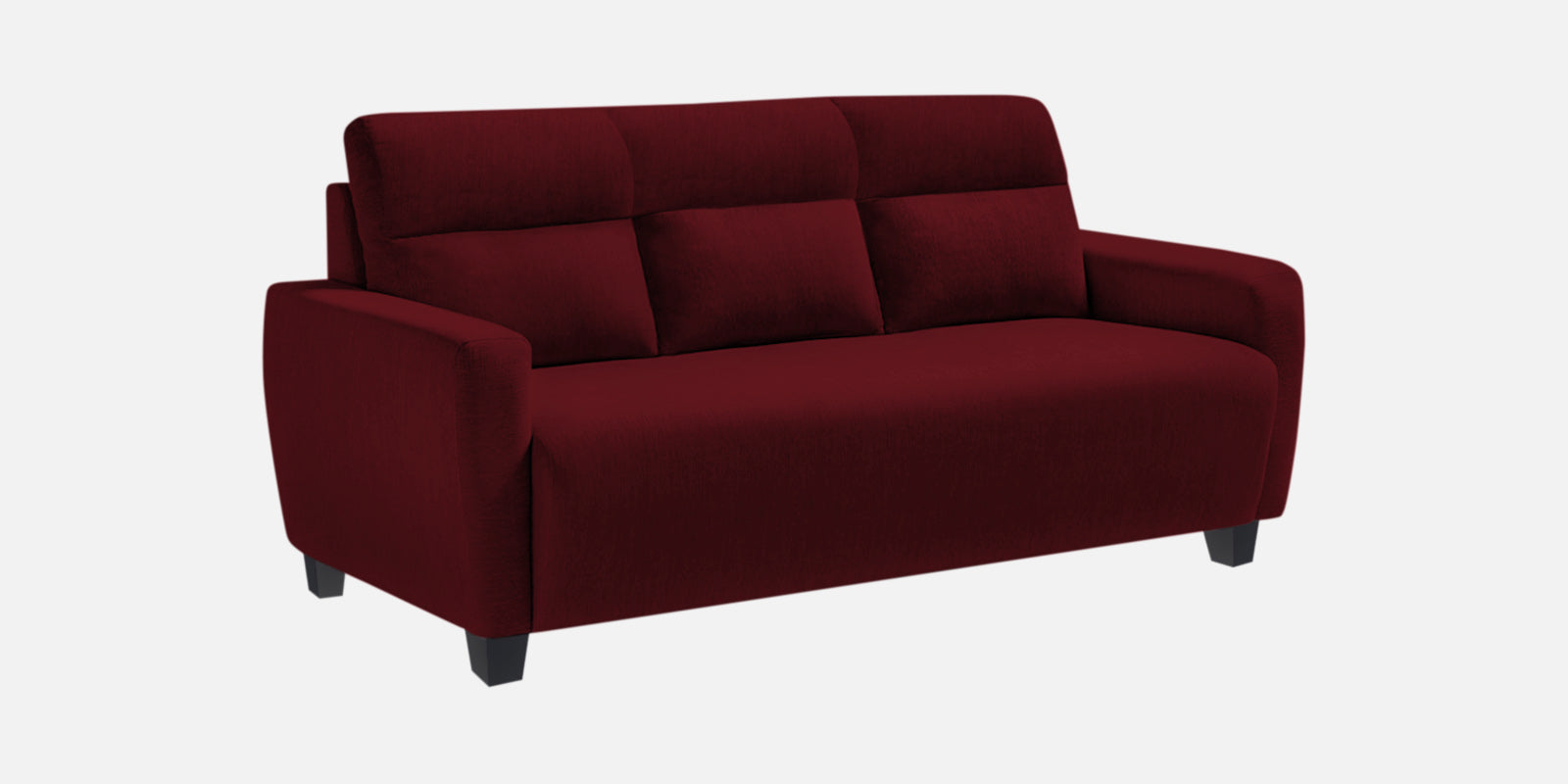 Bakadi Fabric 3 Seater Sofa in Ruby Red Colour