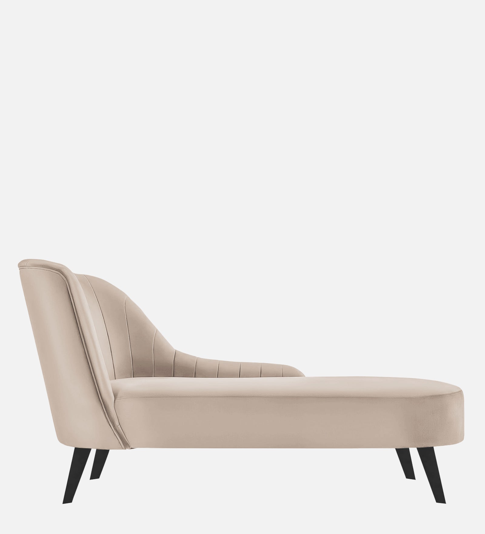 Flora Velvet RHS Chaise Lounger In Camel Beige Colour - Febonic Living