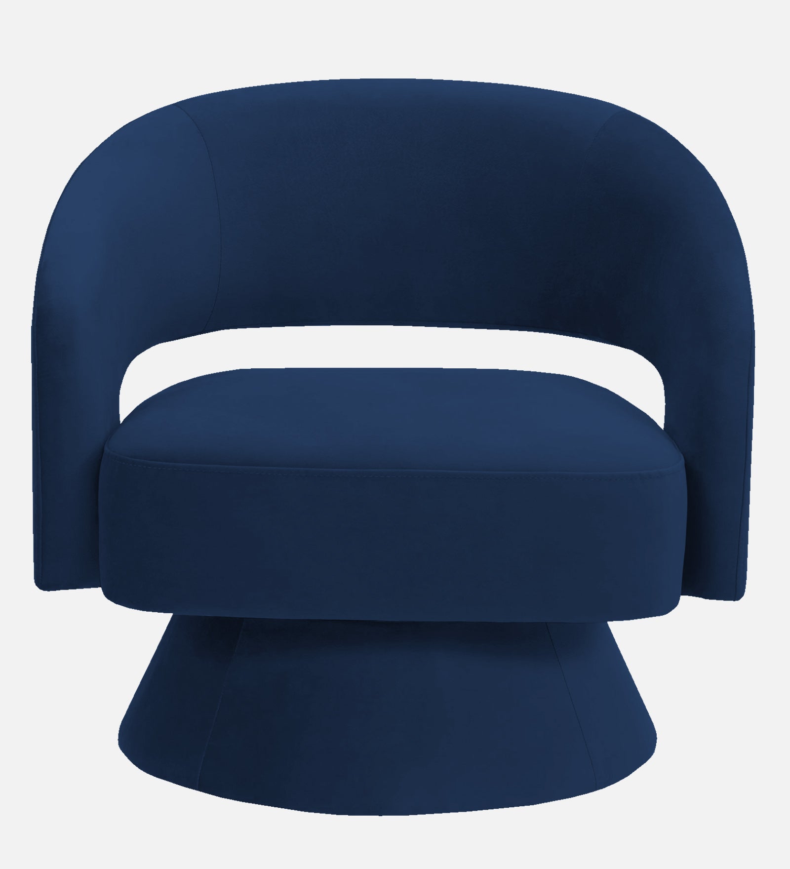 Pendra Velvet Swivel Chair In Imperial Blue Colour - Febonic Living
