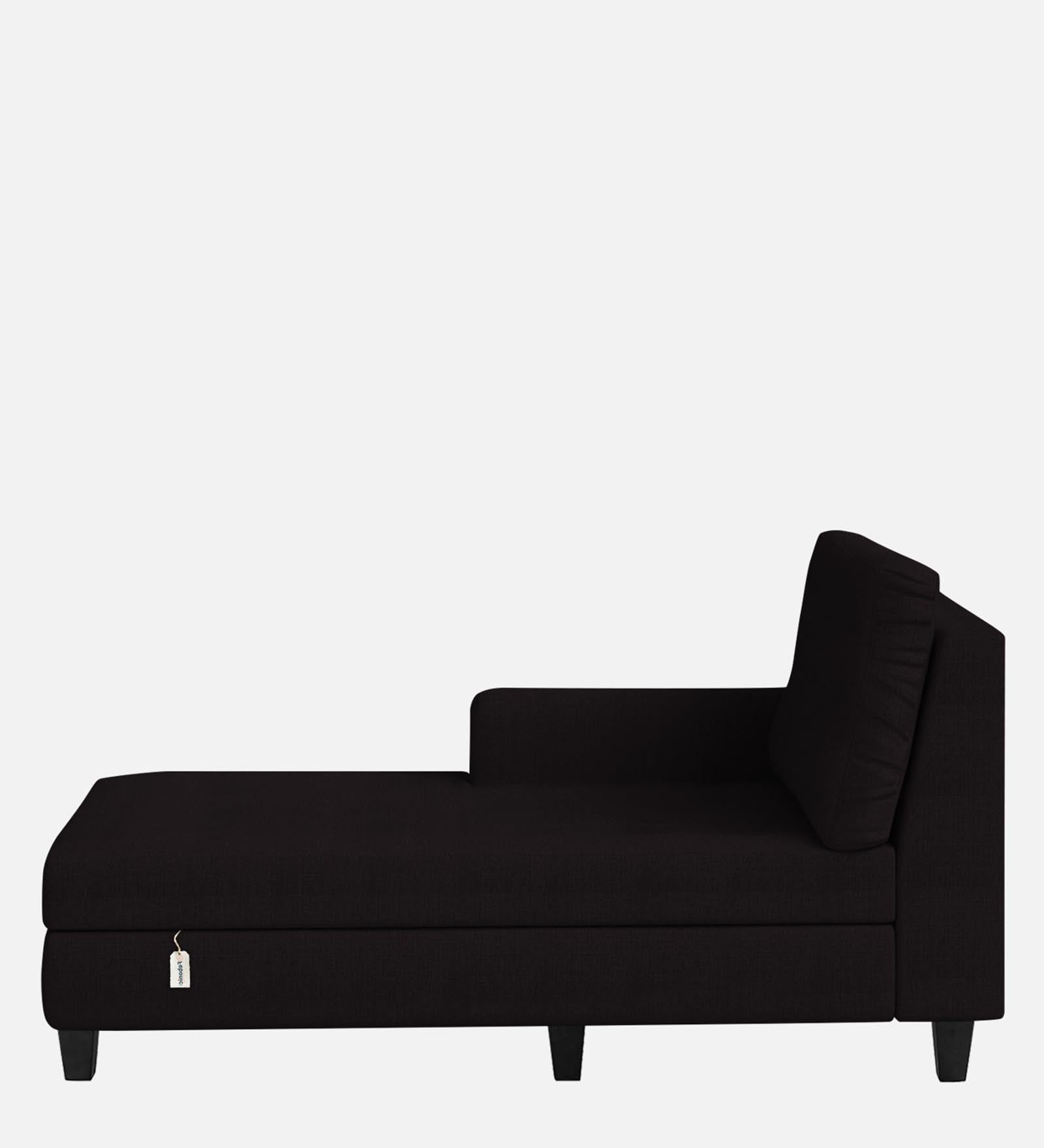 Royee Fabric LHS Chaise Lounger In Cara Brown Colour With Storage - Febonic Living