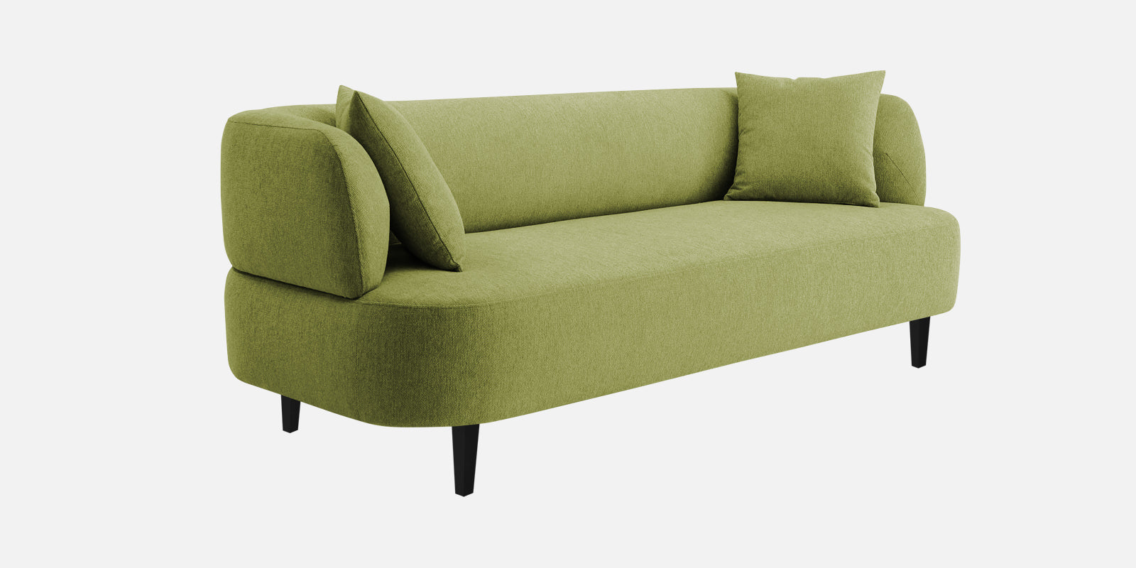 Carson Fabric 3 Seater Sofa In Lime Green Colour - Febonic Living