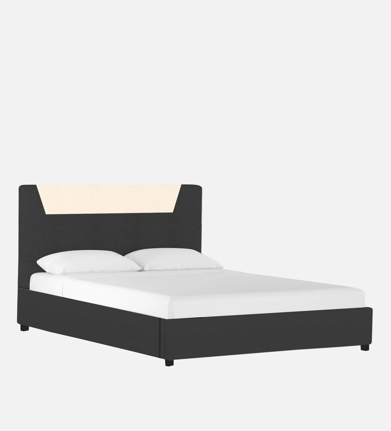 Alina Leatherette King Size Bed In Grey Colour - Febonic Living