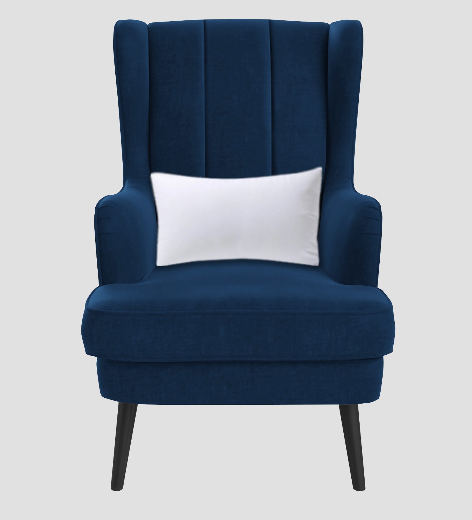 Niya Velvet Wing Chair In Imperial Blue Colour - Febonic Living