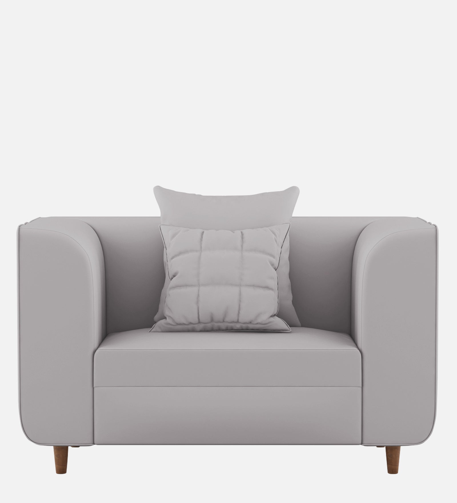 Sumo Velvet 1 Seater Sofa In Concrete Grey Colour - Febonic Living