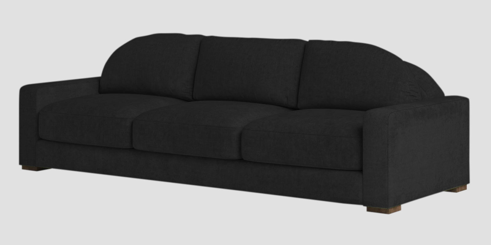 Dara Fabric 3 Seater Sofa In Zed Black Colour - Febonic Living