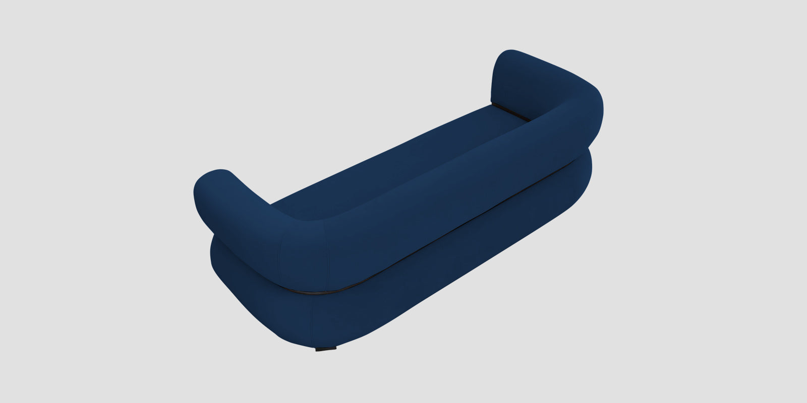 Kula Velvet 3 Seater Sofa In Imperial Blue Colour - Febonic Living