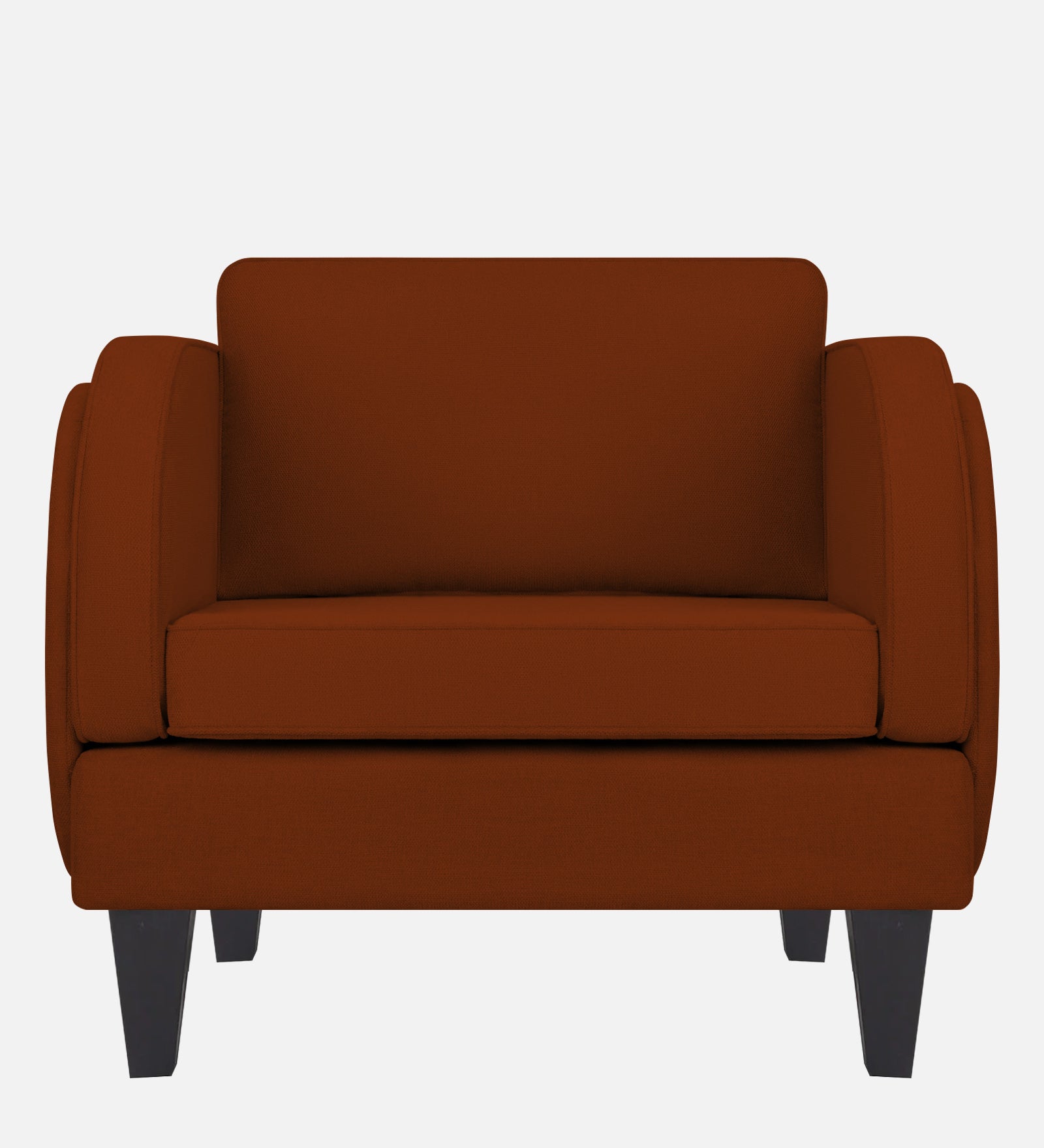 Siddy Fabric 1 Seater Sofa In Burnt Orange Colour - Febonic Living