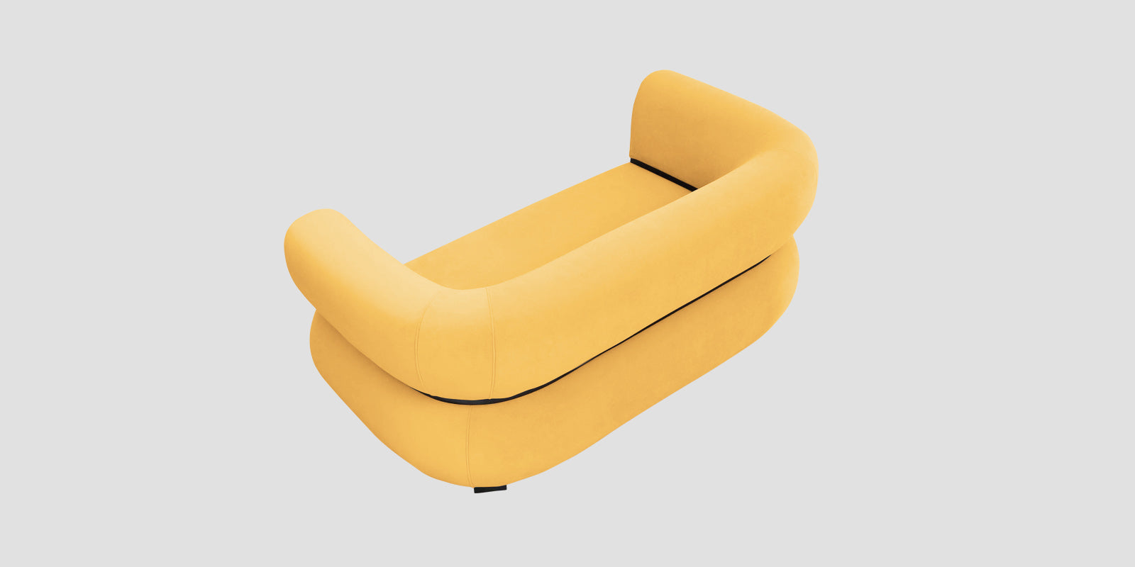 Kula Velvet 2 Seater Sofa In Turmeric Yellow Colour - Febonic Living