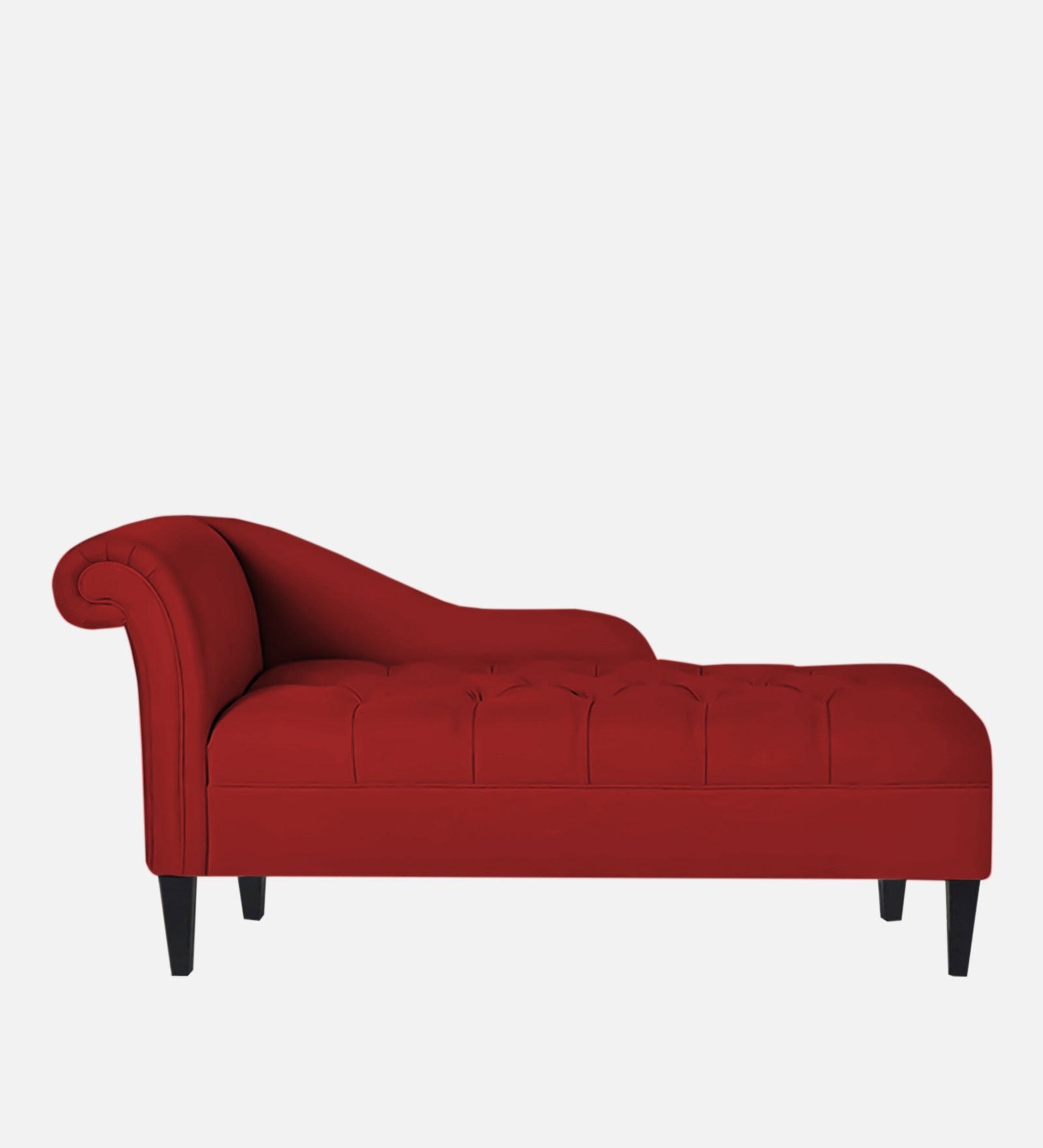Adria Fabric RHS Chaise Lounger In Blood Maroon Colour - Febonic Living