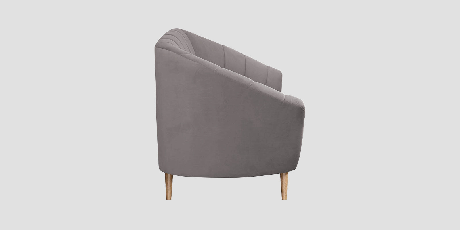 Kaylee Velvet 2 Seater Sofa In Pearl Grey Colour - Febonic Living
