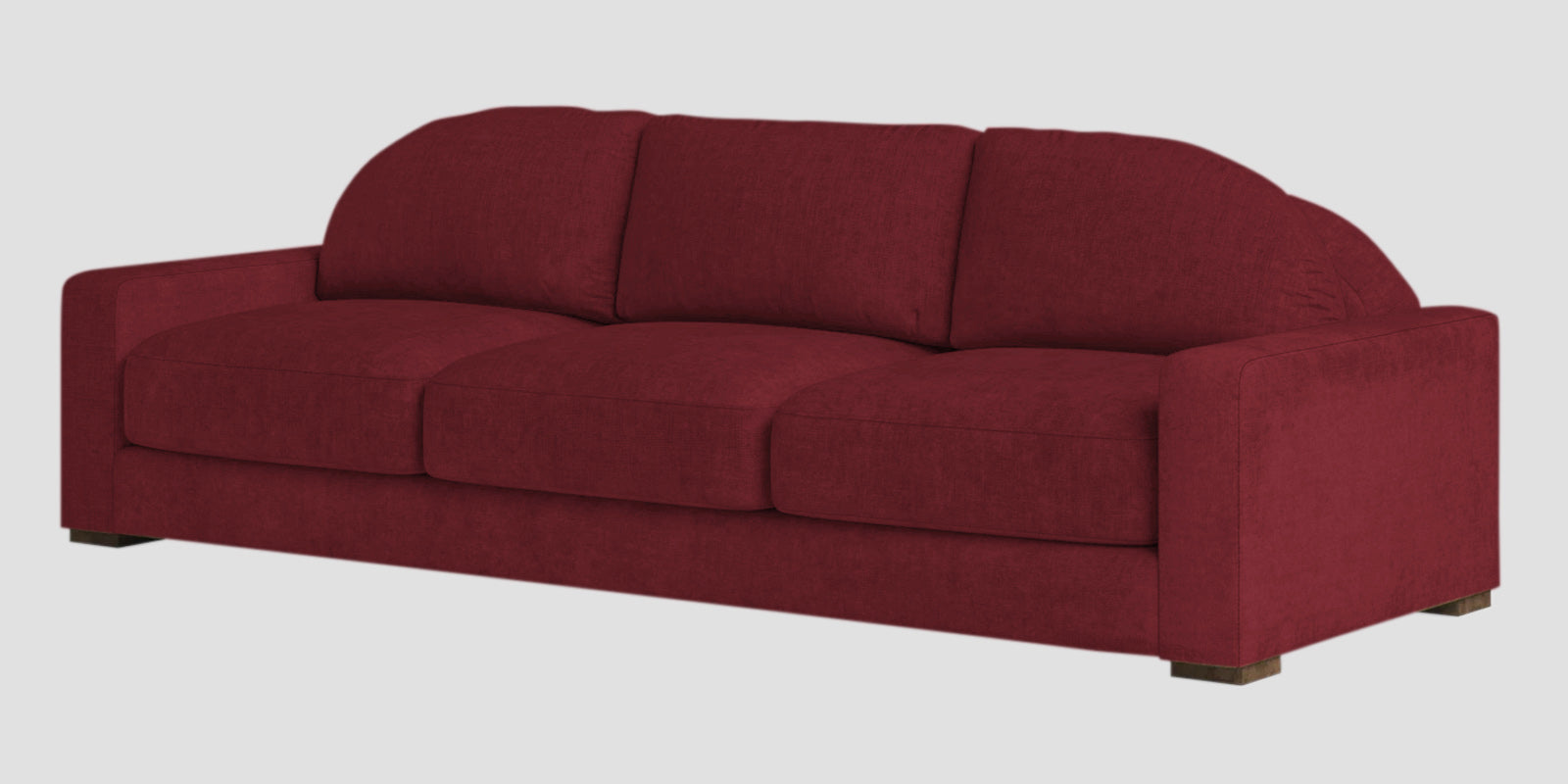 Dara Fabric 3 Seater Sofa In Blood Maroon Colour - Febonic Living