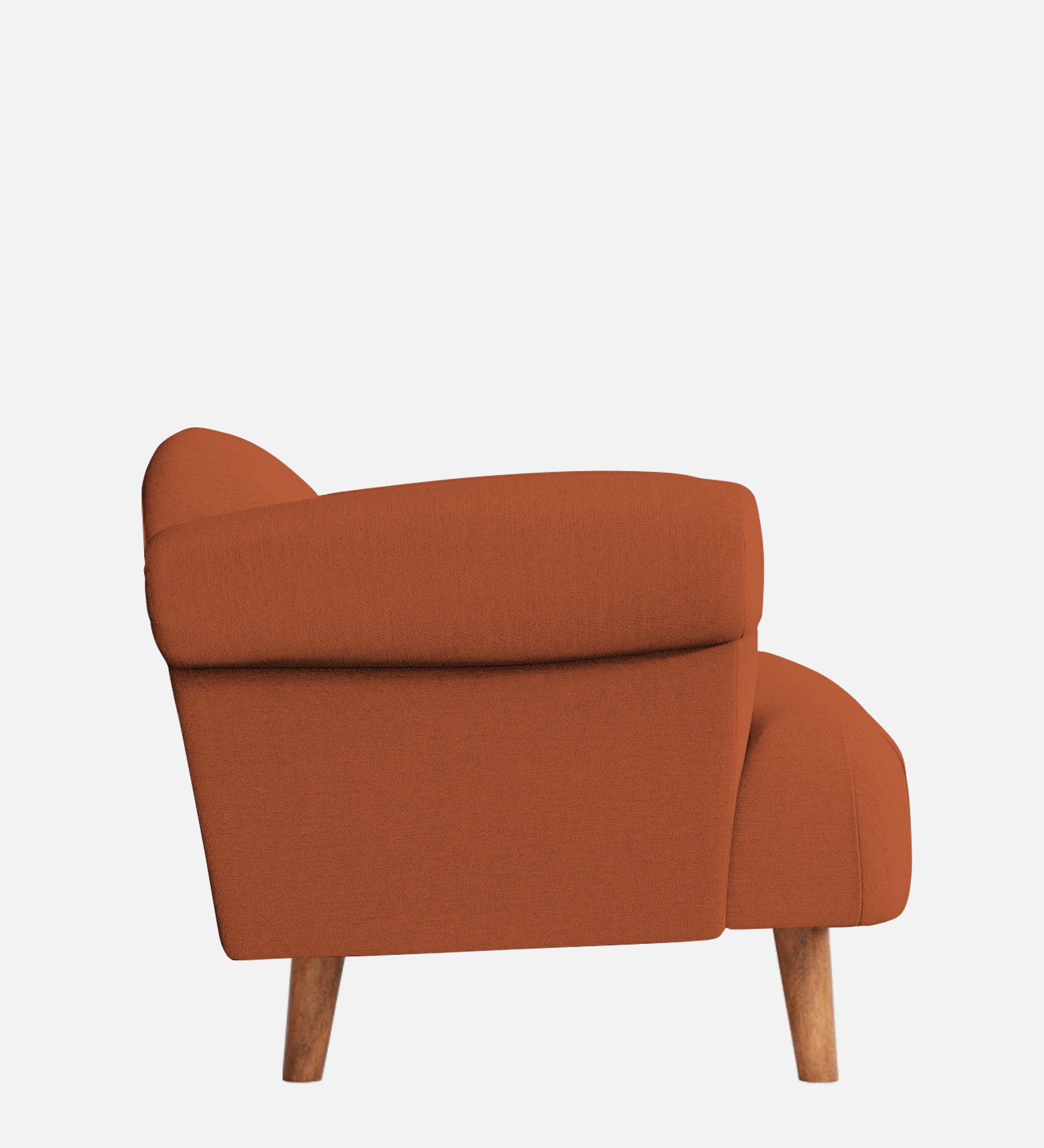 Barber Fabric 1 Seater Sofa In Royal Orange Colour - Febonic Living
