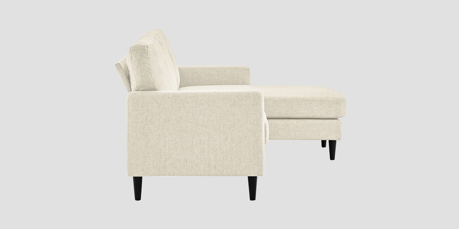 Romie Fabric RHS Sectional Sofa (2+Lounger) In Ivory Cream Colour - Febonic Living