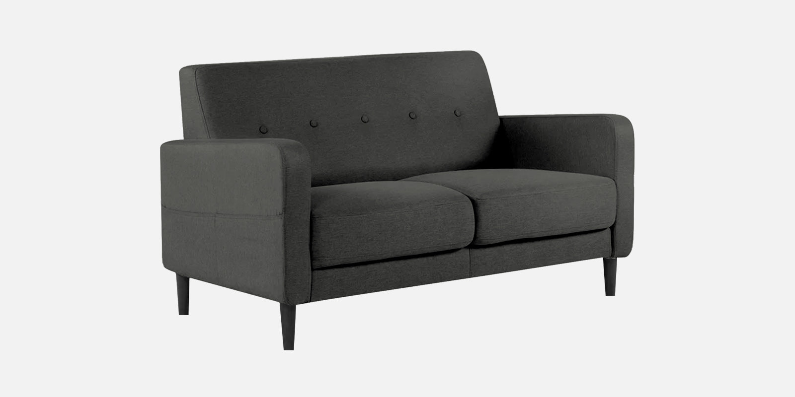 Marq Fabric 2 Seater Sofa In Charcoal Grey Colour - Febonic Living