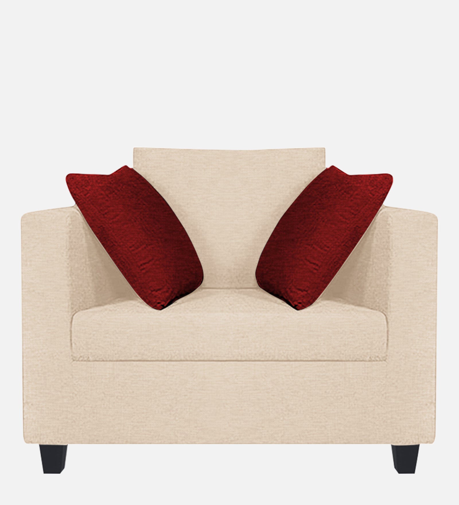 Nuska Fabric 1 Seater Sofa In Woom Beige Colour - Febonic Living