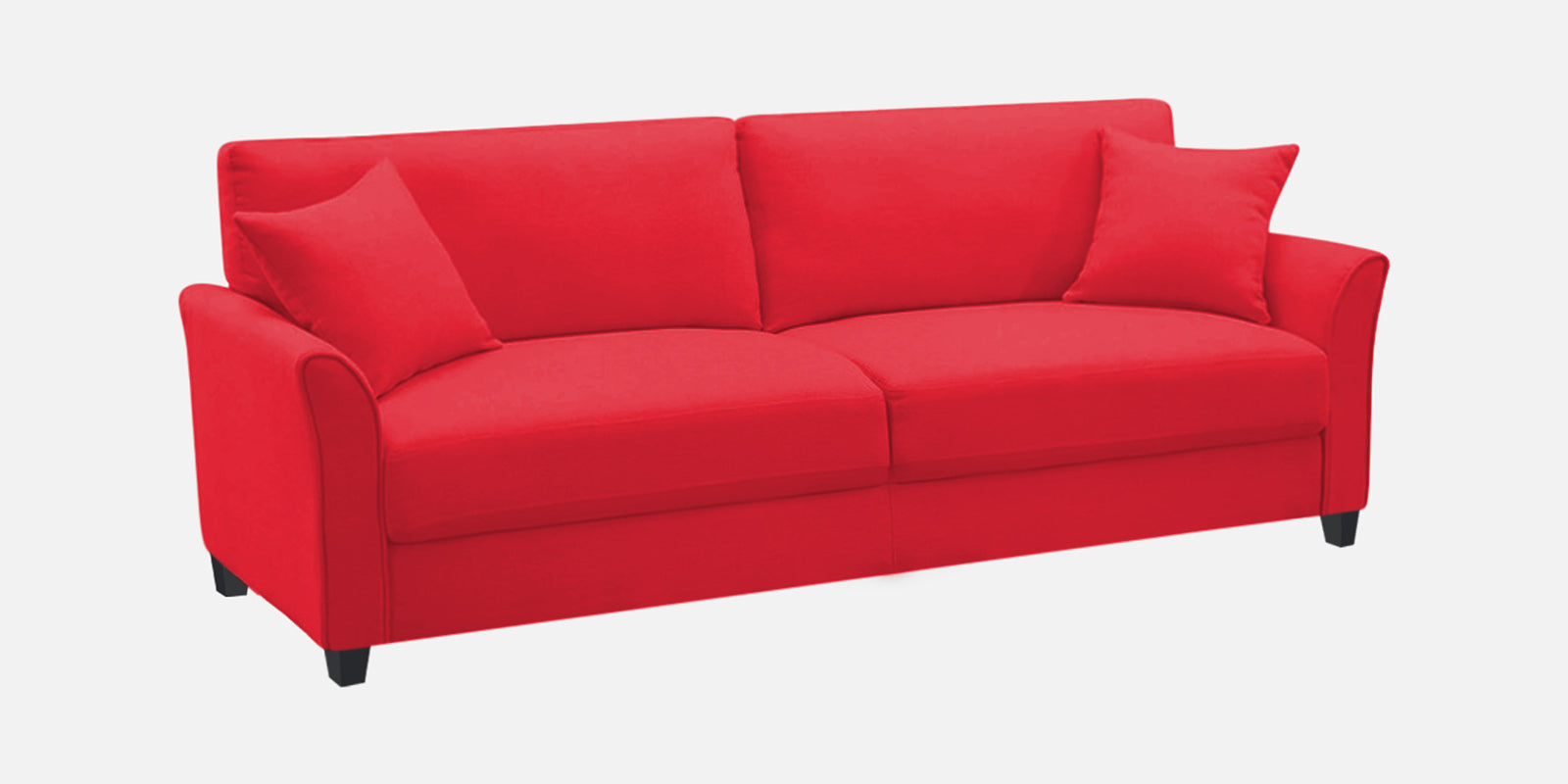 Daroo Velvet 3 Seater Sofa In Ox Blood Maroon Colour - Febonic Living