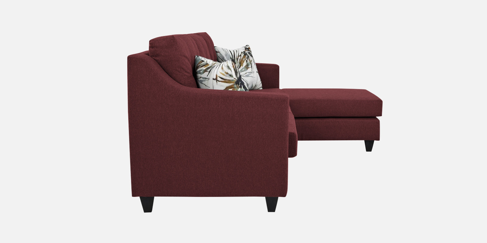 Welly Fabric LHS Sectional Sofa (2+Lounger) In Blaze Red Colour