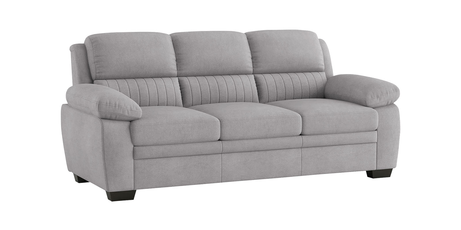 Miranda Velvet 3 Seater Sofa In Concrete grey Colour - Febonic Living