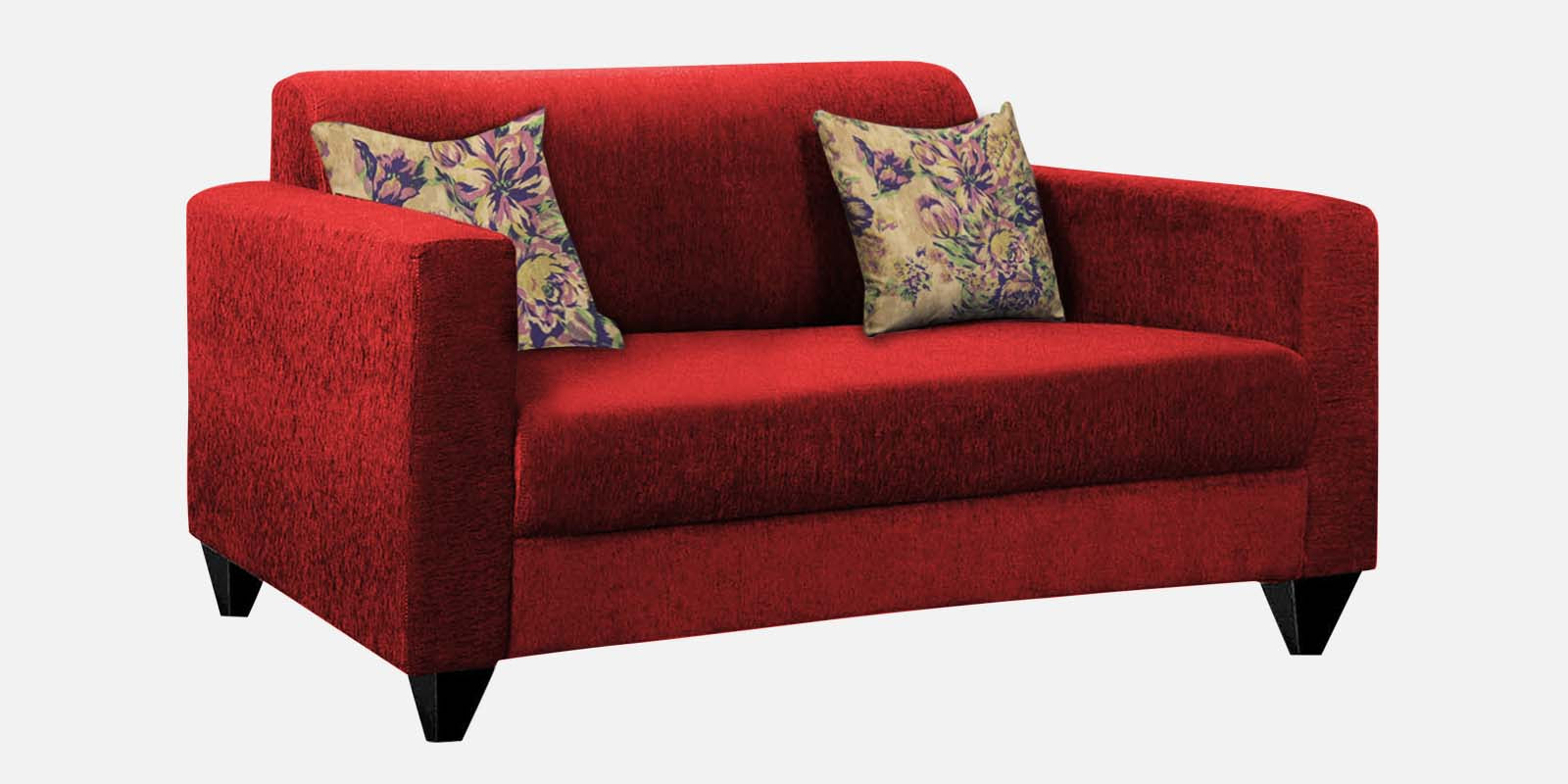 Lipu Fabric 2 Seater Sofa In Blood Maroon Colour
