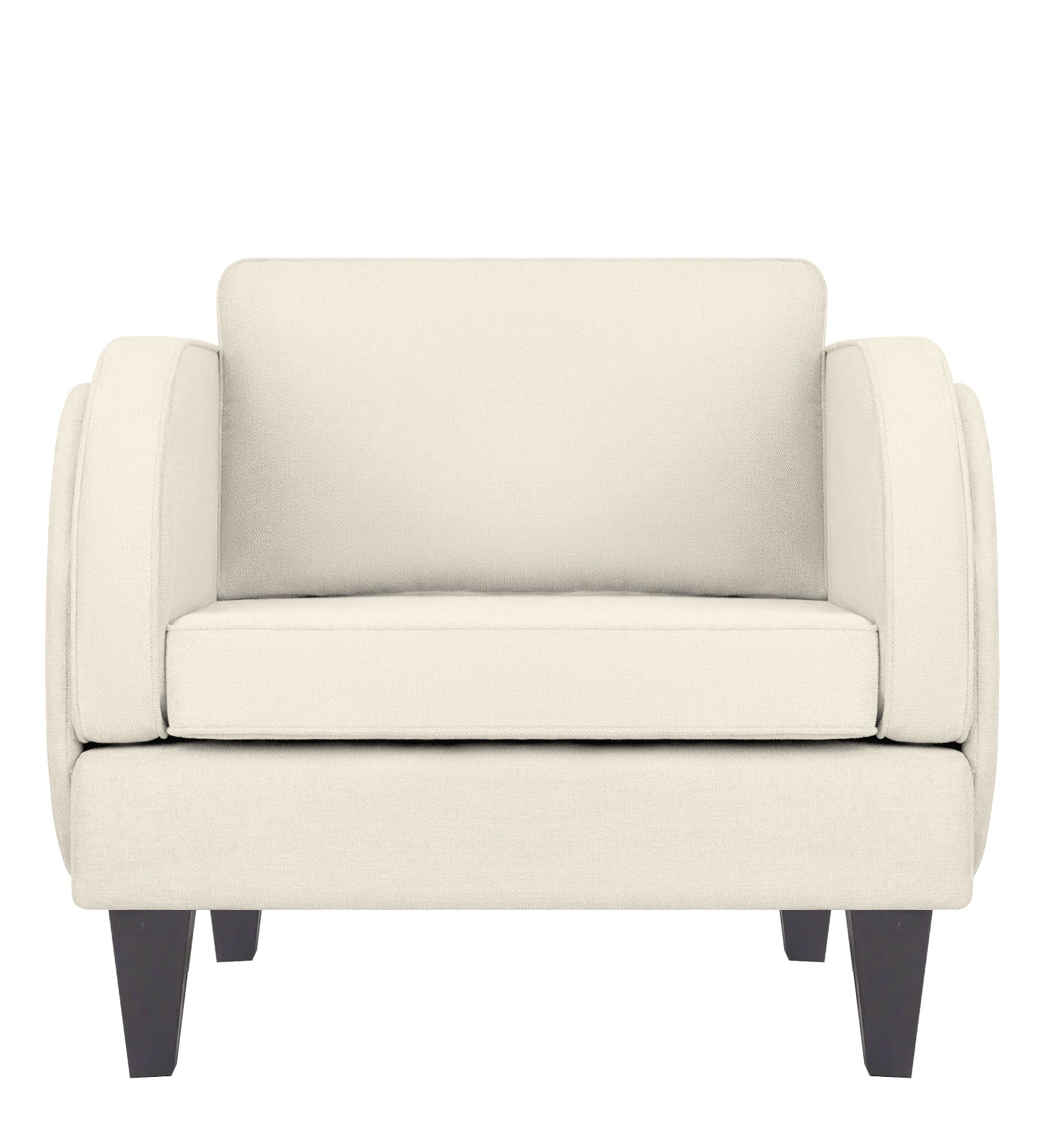 Siddy Fabric 1 Seater Sofa In Ivory Cream Colour - Febonic Living