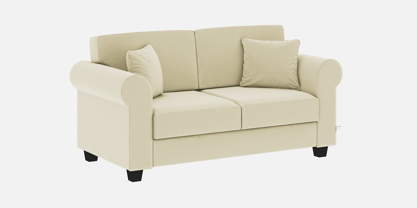 Numonk Velvet 2 Seater Sofa In Warm White Colour - Febonic Living