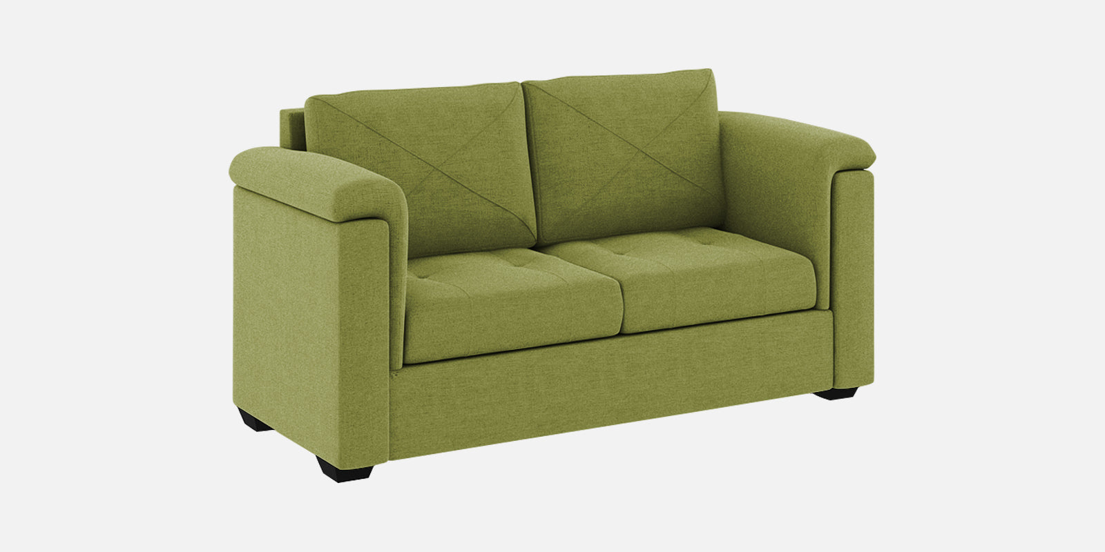 Andres Fabric 2 Seater Sofa In Lime Green Colour - Febonic Living