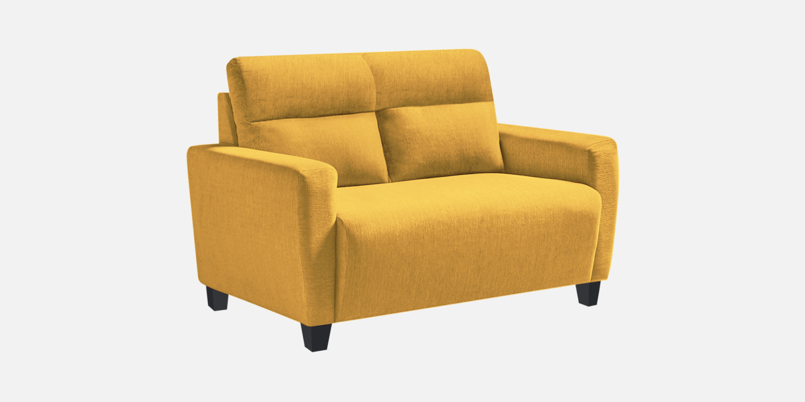 Bakadi Fabric 2 Seater Sofa In Bold Yellow Colour - Febonic Living