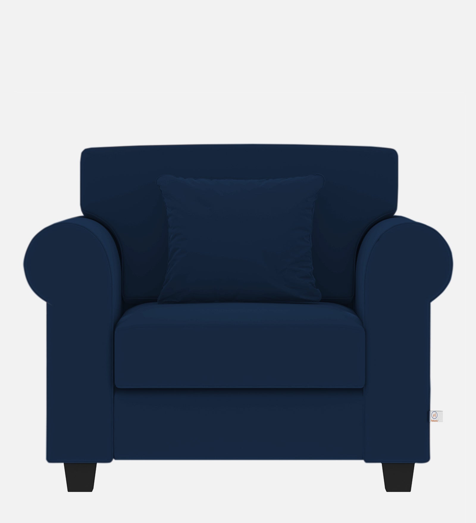 Numonk Velvet 1 Seater Sofa In Imperial Blue Colour - Febonic Living