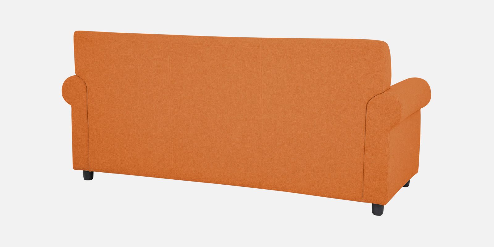 Ribby Fabric 3 Seater Sofa in Dark Orange Colour