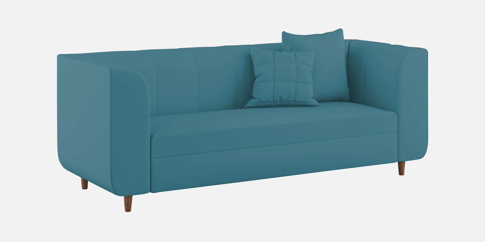Sumo Velvet 3 Seater Sofa In Aqua Blue Colour - Febonic Living