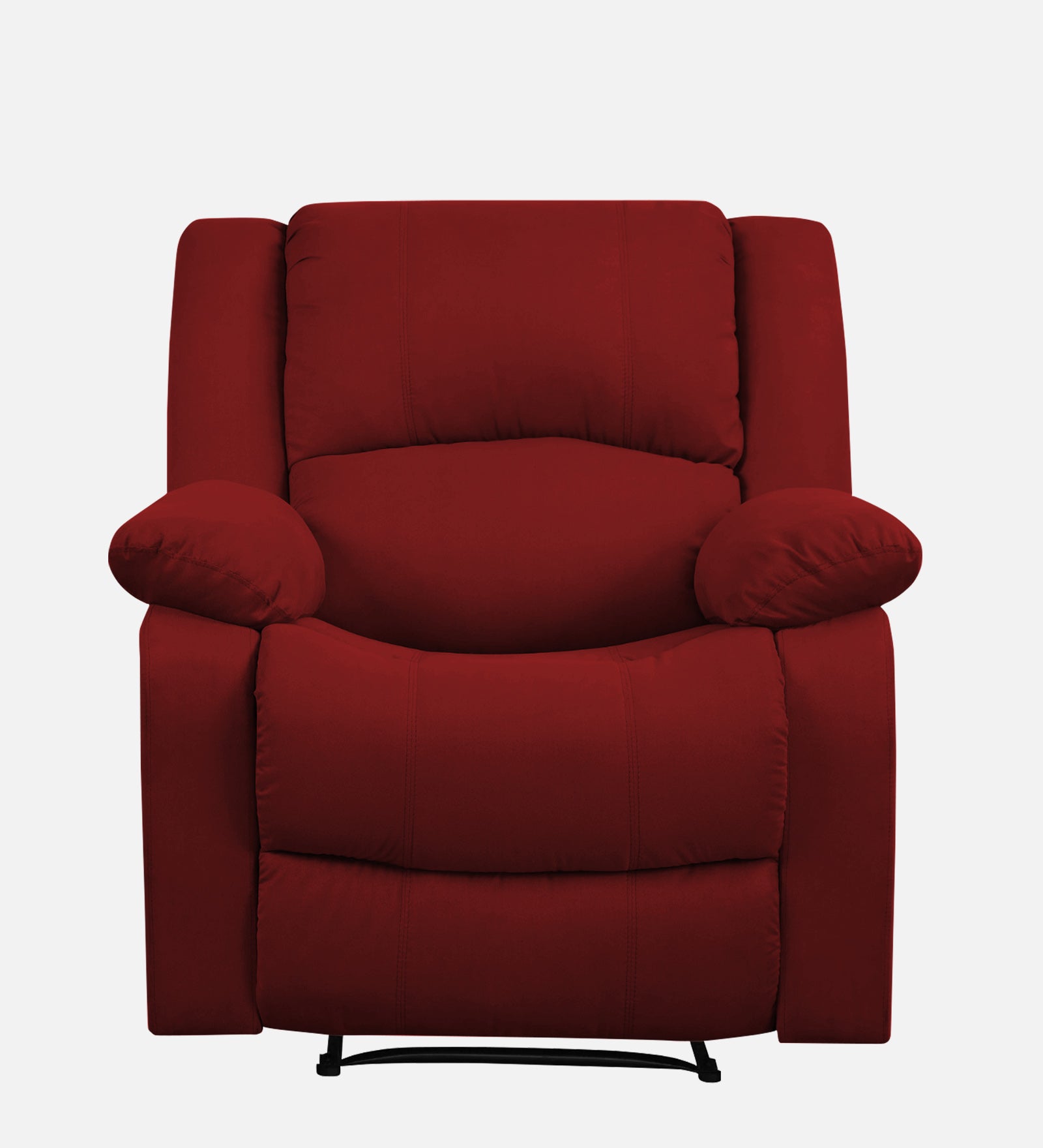 Henry Fabric 1 Seater Manual Recliner In Blood Maroon Colour - Febonic Living