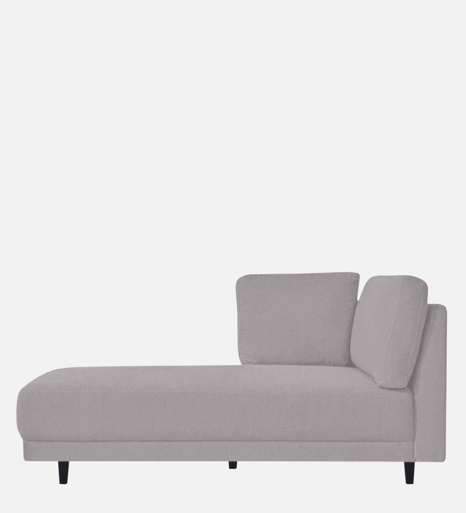 Jonze Velvet LHS Chaise Lounger In Concrete Grey Colour - Febonic Living