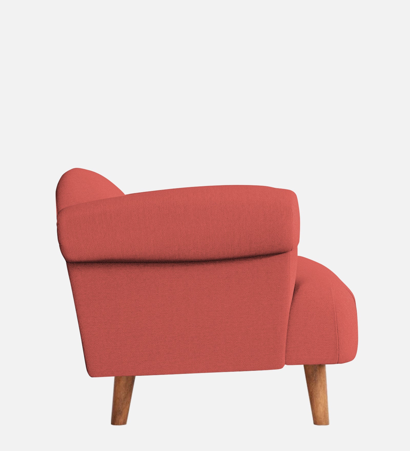 Barber Fabric 1 Seater Sofa In Salmon Pink Colour - Febonic Living