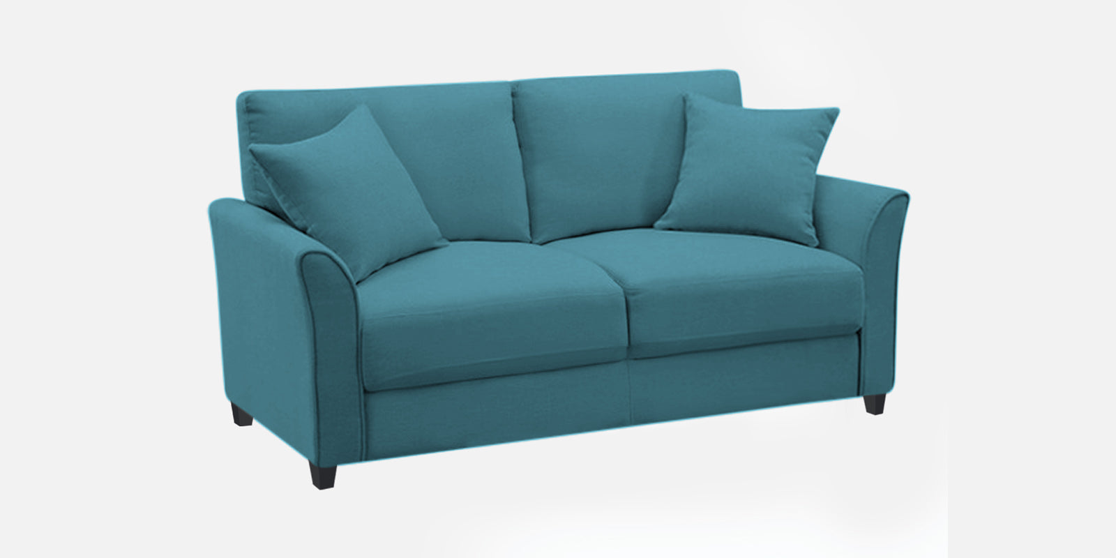 Daroo Velvet 2 Seater Sofa In Aqua Blue Colour - Febonic Living