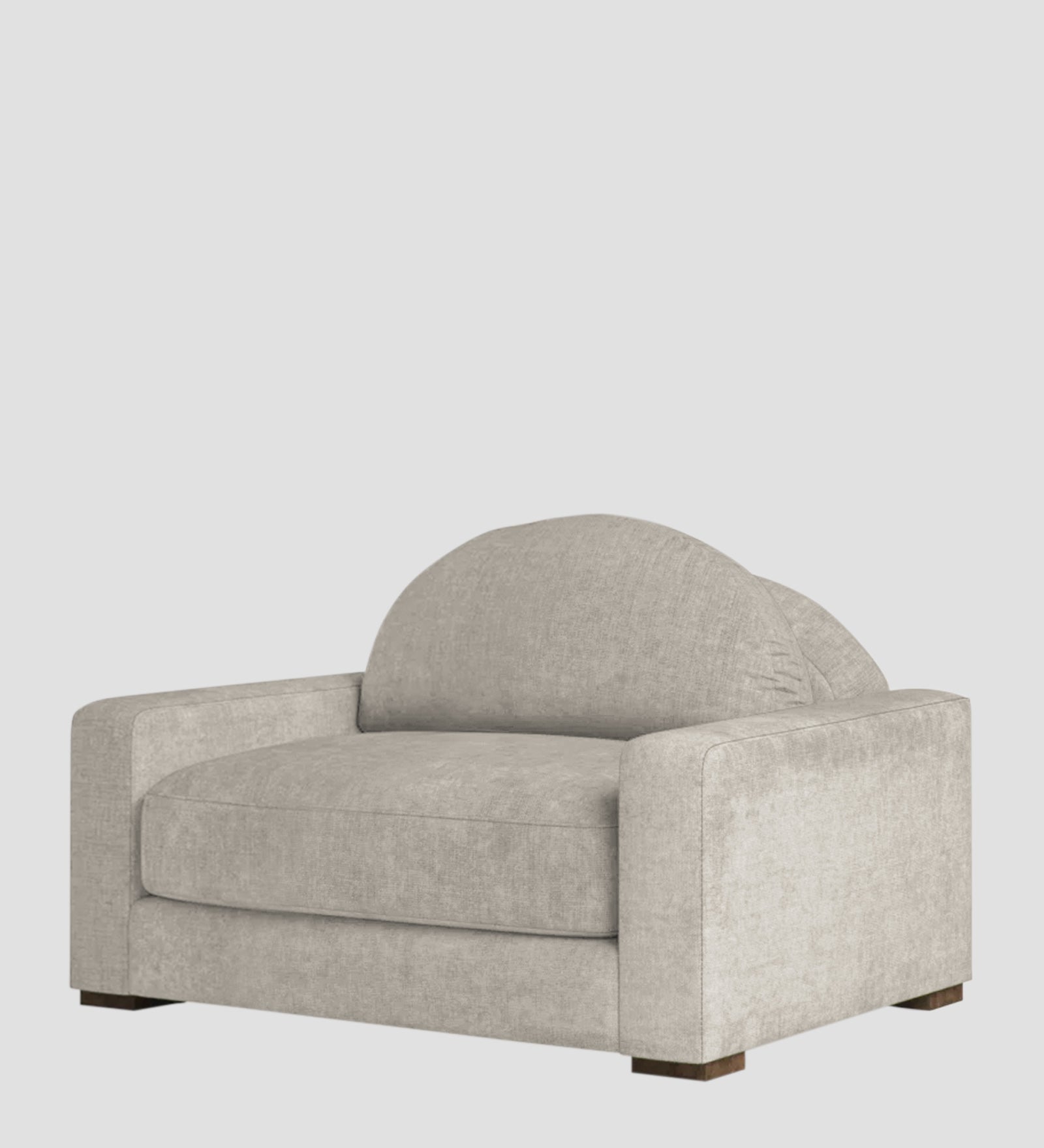 Dara Fabric 1 Seater Sofa In Ash Grey Colour - Febonic Living