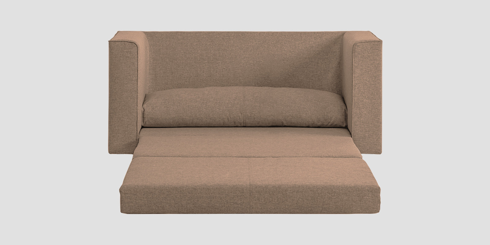 Kenia Fabric 3 Seater Foldable Sofa Cum Bed In Cookie Beige Colour - Febonic Living