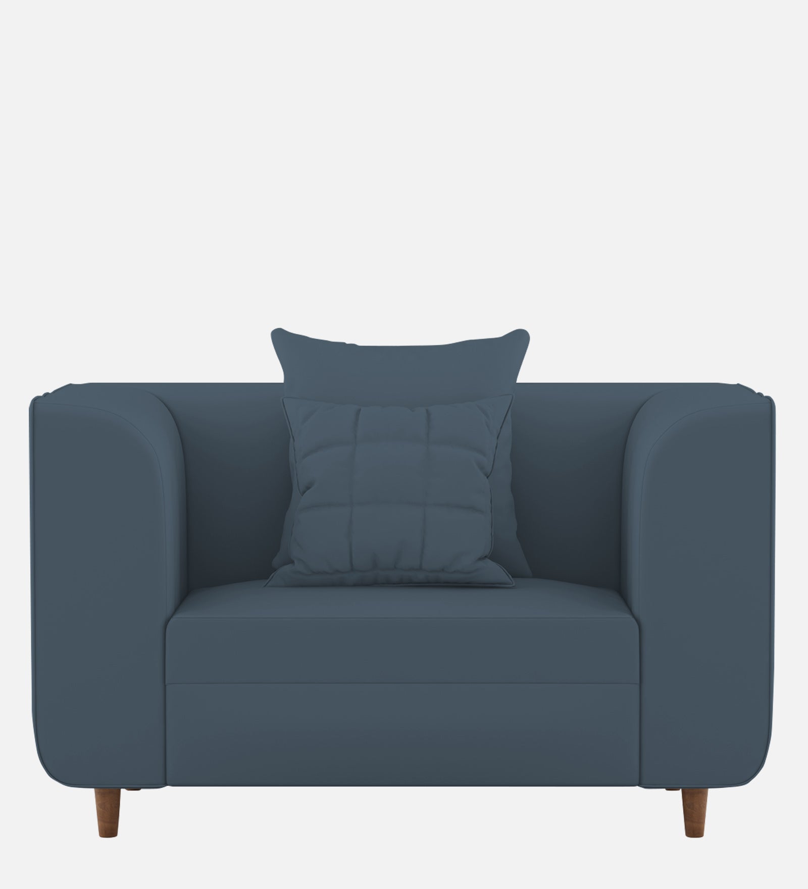 Sumo Velvet 1 Seater Sofa In Oxford Blue Colour - Febonic Living