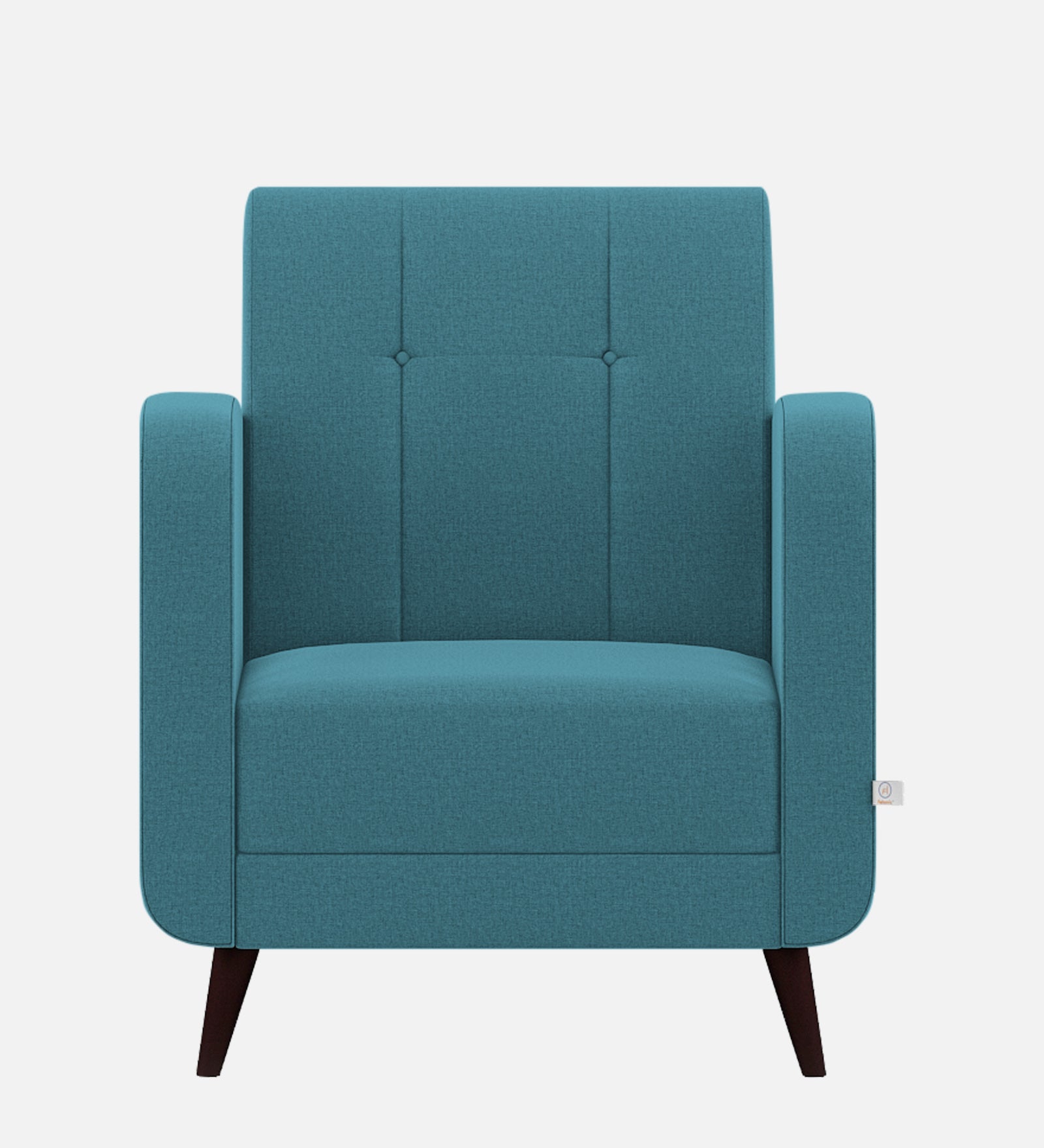 Wiki Velvet 1 Seater Sofa In Aqua Blue Colour - Febonic Living