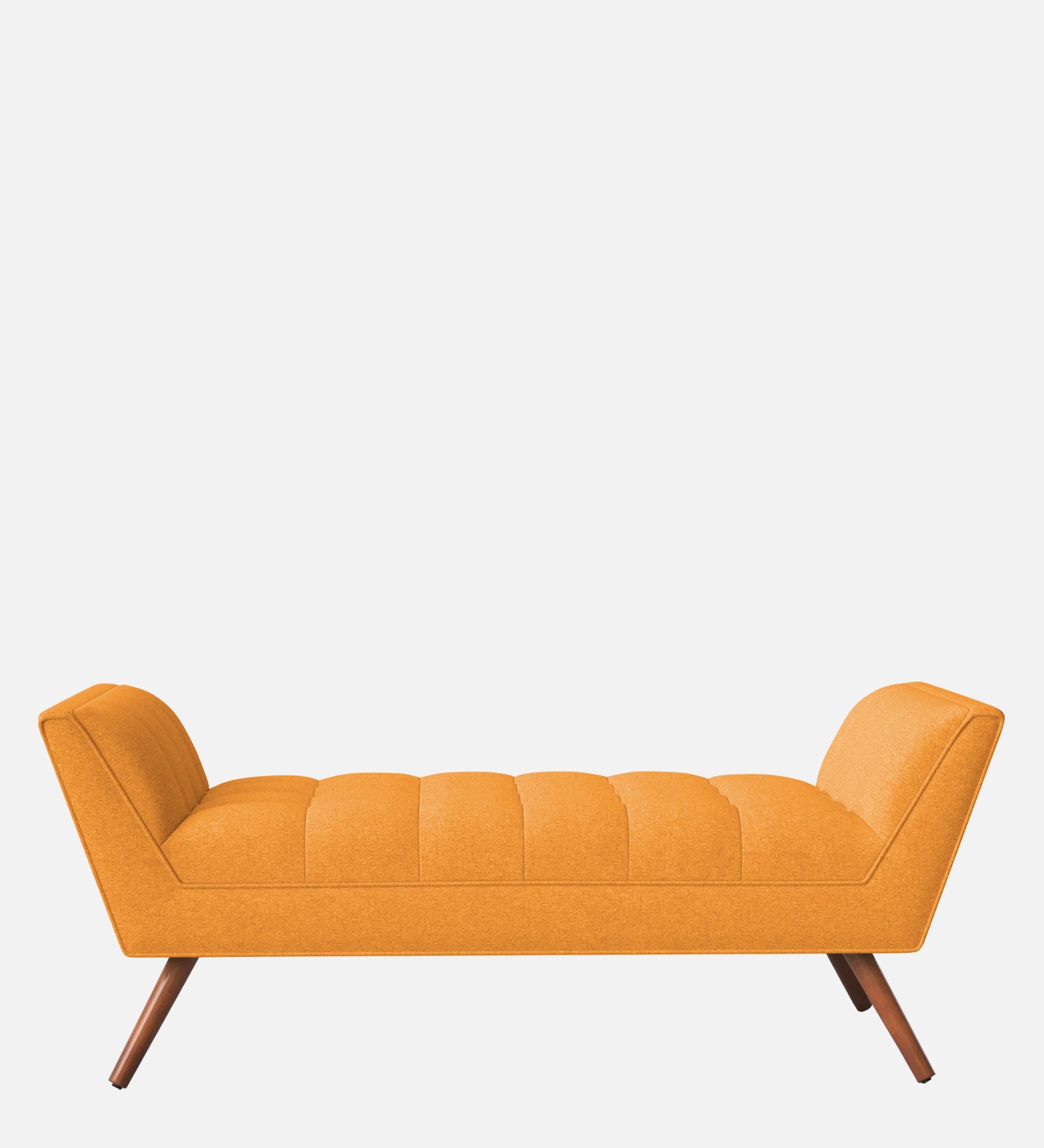 Cartes Velvet Bench In Tangerine Orange Colour - Febonic Living