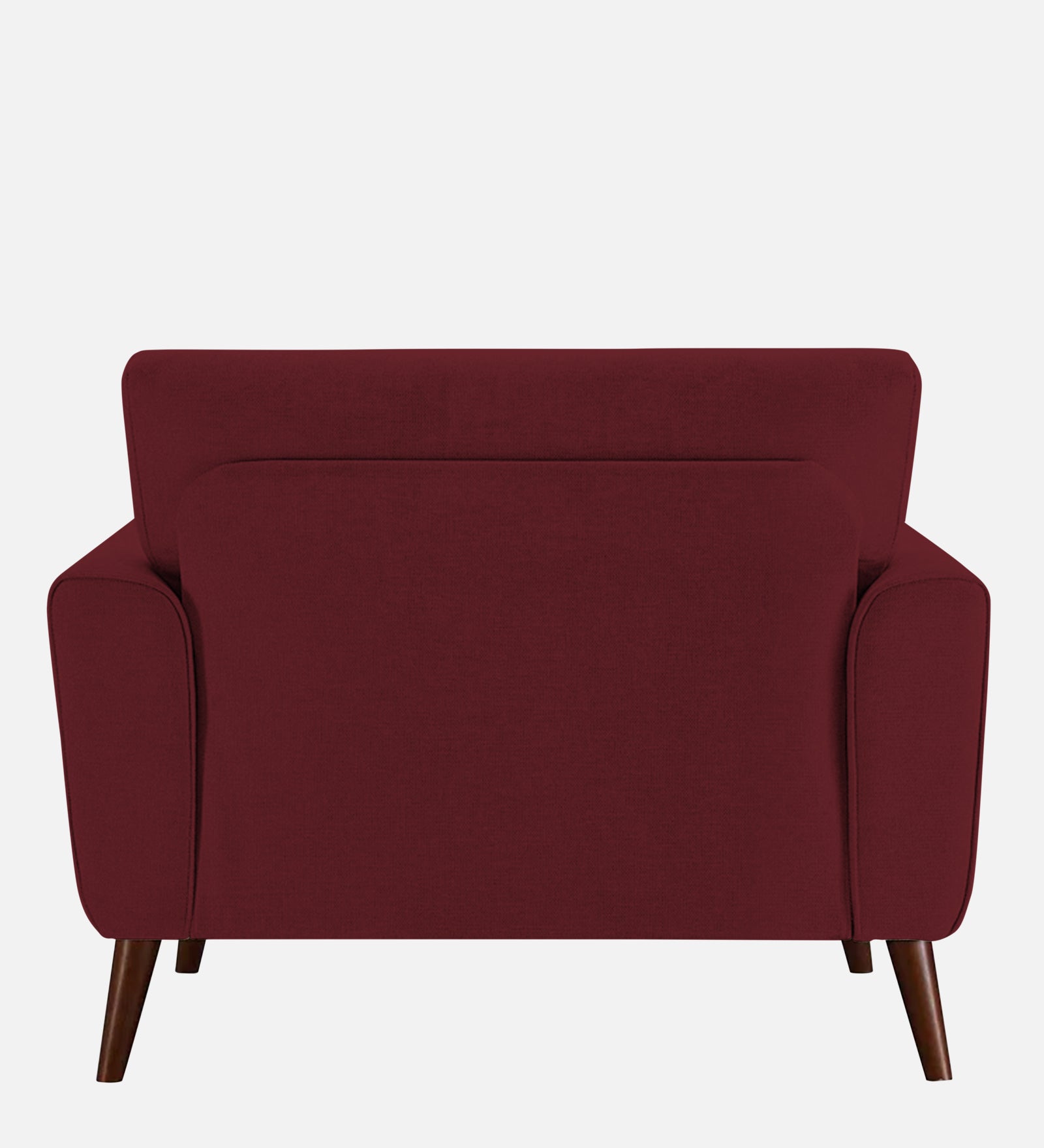 Castro Fabric 1 Seater Sofa In Blood Maroon Colour - Febonic Living
