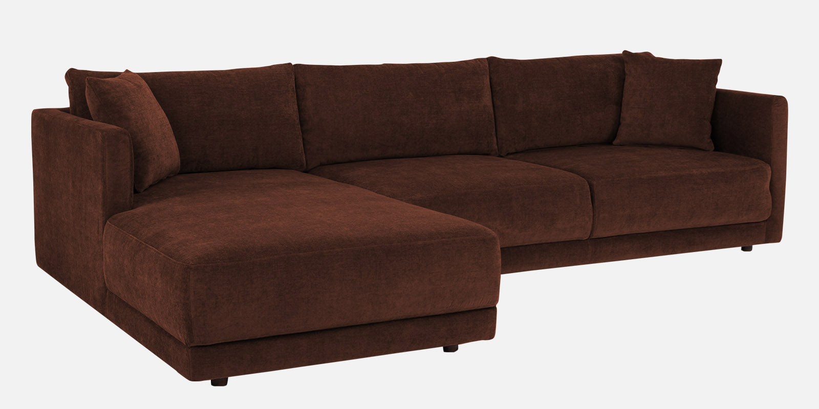 Northern Fabric RHS Sectional Sofa (3+Lounger) In Coffee brown Colour - Febonic Living