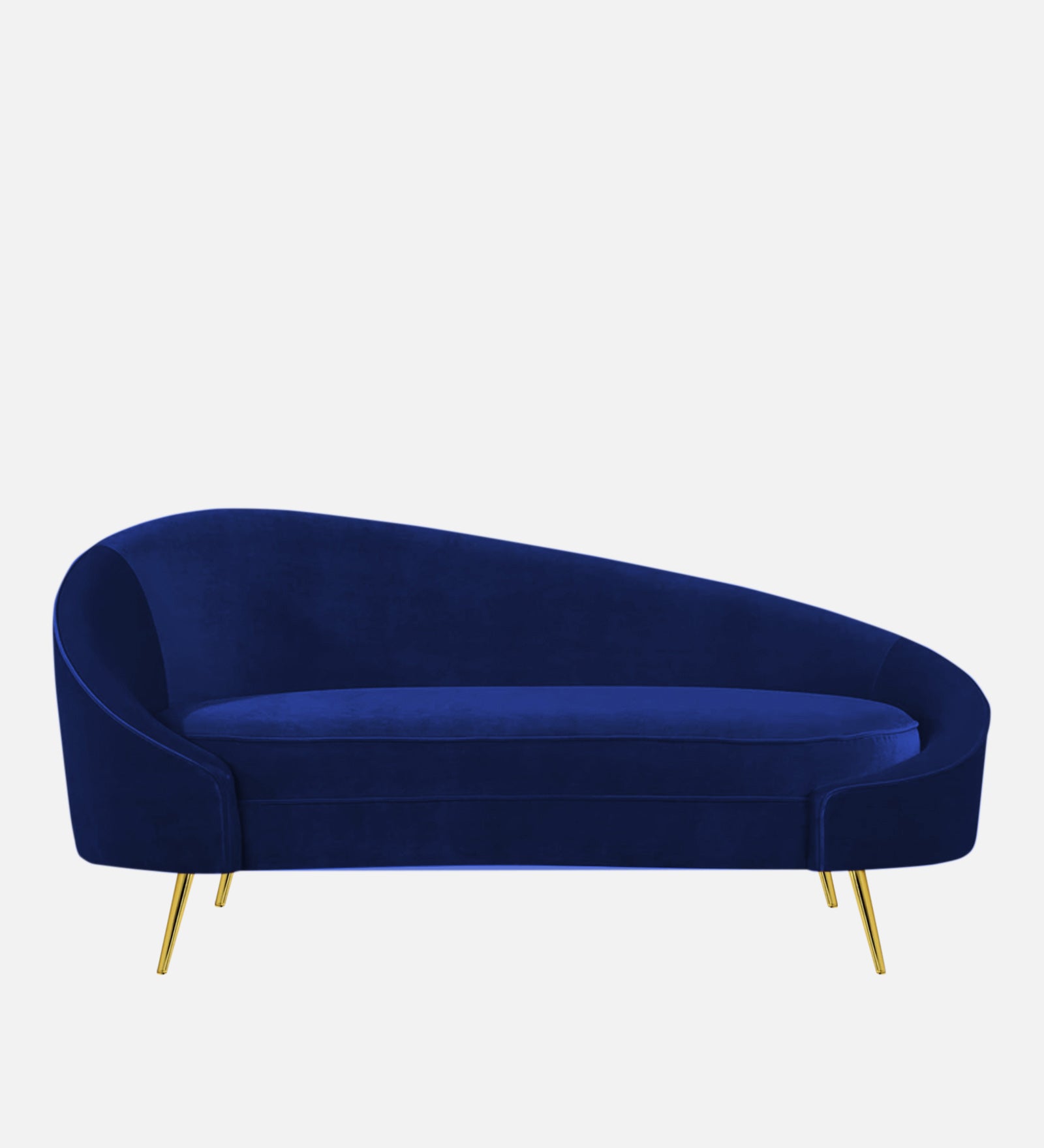 Cely Velvet RHS Chaise Lounger In Imperial Blue Colour - Febonic Living